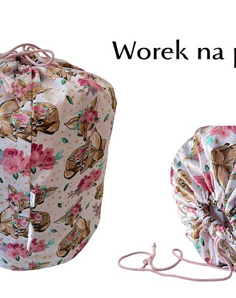 Worek na pościel do przedszkola i żłobka. Duży bawełniany, ściągany, giluplu