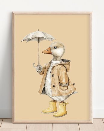 Gąska retro w kaloszach - Plakat na ścianę dla dzieci, Mała Pracownia DK