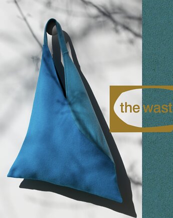 Asymetryczna torba SHOPPER - TURKUS 3 KOLORY, The Waste