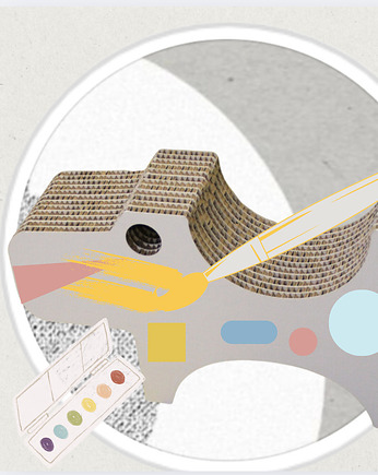 Doggy biały tekton dla starszych maluchów