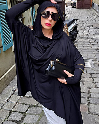 New Tunika Geometric Kaptur, momo fashion