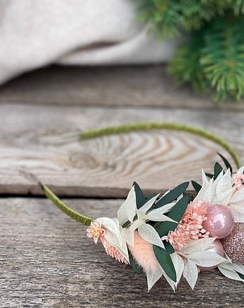 Opaska na Boże Narodzenie, opaska na włosy do sesji zdjęciowej, Rosa