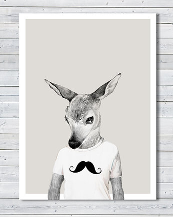 OBRAZ NA PŁÓTNIE - JELONEK DEER - 60x80cm, LUdesign gallery