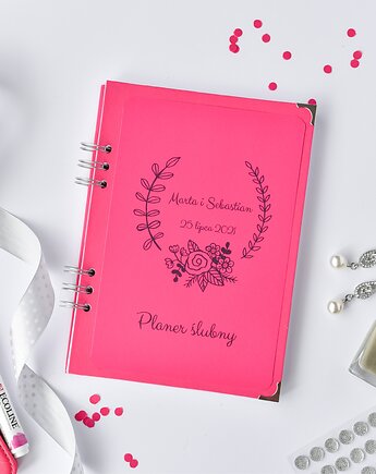 Planer ślubny organizer terminarz planner róż, Papiernik