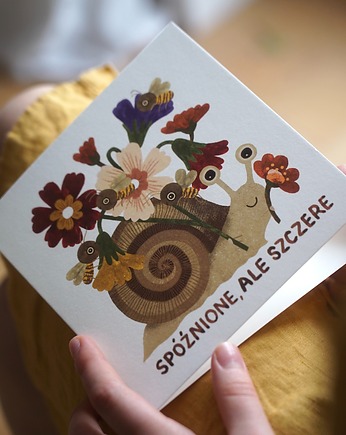 SPÓŹNIONE, ALE SZCZERE - kartka dla spóźnialskich, HI LITTLE