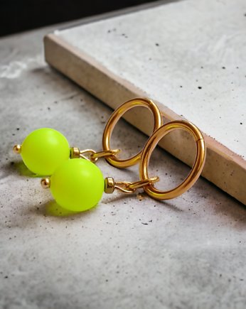 Swarovski neon pearls : neon yellow, kaktusia