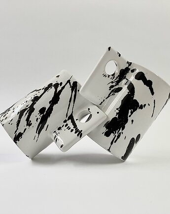Kubeczek #05 /white and black, 100ml/z serii Architecture, Handverk