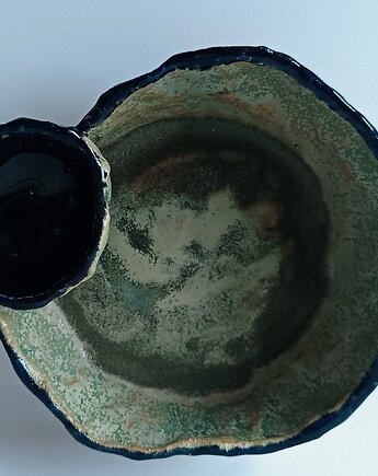 Ceramiczna podwójna miseczka przekąski, Kaśka Keller
