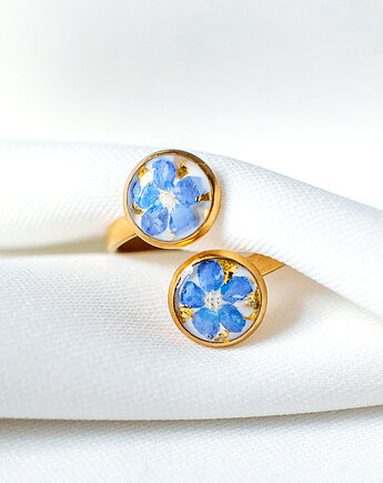 Pierścionek z niezapominajkami, nature gift