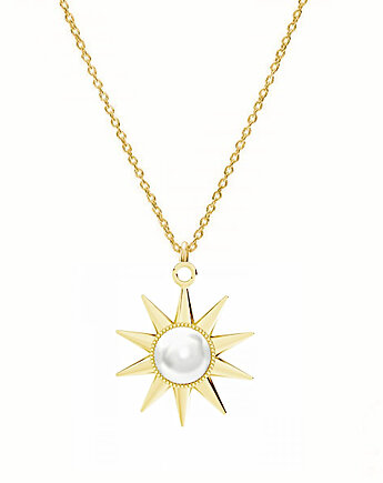 Słońce z białą perłą- naszyjnik, ISSI Jewelry
