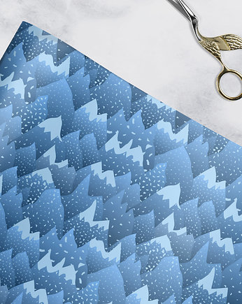 papier do pakowania -002 moutains white, Wrap and Pack