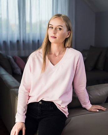 Bluza Basic V-neck Sweet Rose, Hello Rabbit