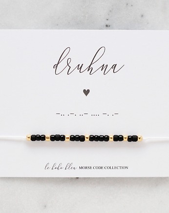 DRUHNA w alfabecie Morse'a  - bransoletka, Le Boho Bleu