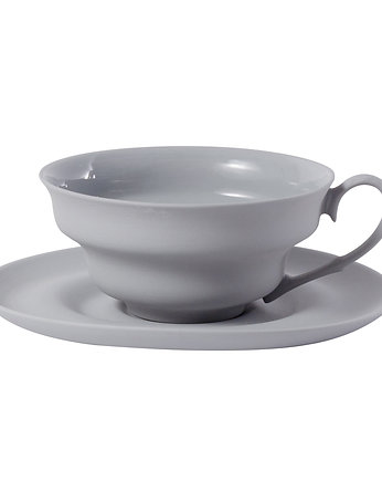 Filiżanka  XL ze spodkiem / szara porcelana, Modus Design