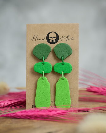 Kolczyki Tamara - zielone, LaCzapaKabra.biju