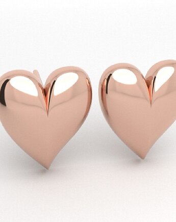 Kolczyki  BIG HEARTS -srebro, złoto, różowe złoto, ISSI Jewelry