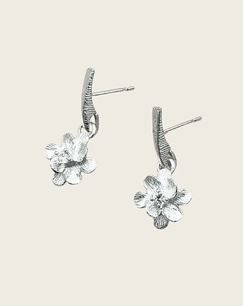 Kolczyki wiszące srebrne - Kwiaty Polne, KOS jewellery