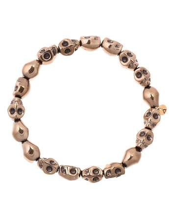 Męska bransoletka - złote czachy, Kulka Bransoletki