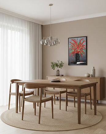 Obraz abstrakcyjne kwiaty w wazonie, Barwny Zakątek