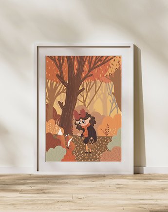 Plakat Fox in the woods, Maya Design