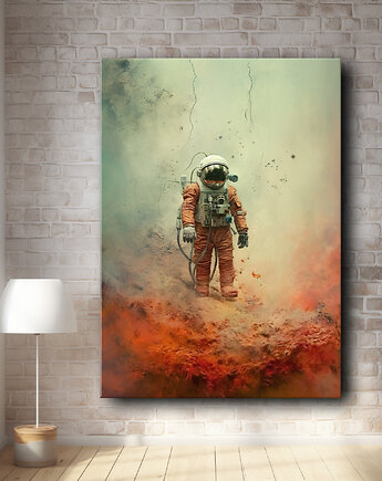 Kosmonauta - Plakat - Druk - Abstrakcja, Surrealizm, Loft #3, Black Sapphire Art