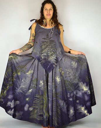 Barwiona Roślinami Spódnica "Łąka Nocą", Zielekada