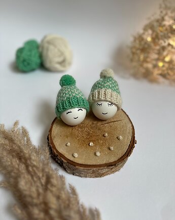 Czapeczki na jajka wielkanocne - zestaw 2 szt., Kocie Motki