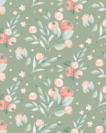 Tapeta Little Flowers 2 na zieleni 53cmx10m PZ, Bajkowe Wnetrza