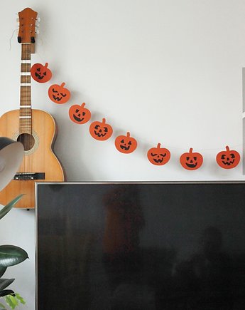 Dyniowa girlanda na Halloween, papierkarnia