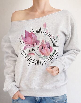 You are enough Szary gruby Z, ONE MUG A DAY