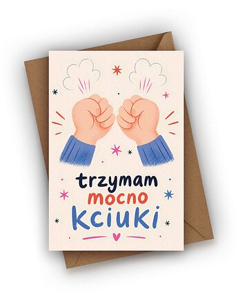 Kartka wspierająca- Trzymam mocno kciuki!, Czarna Owca Karteczki