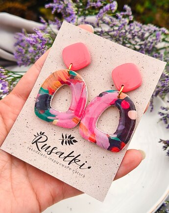 Kolczyki artystyczne, lekkie kolczyki dla dziewczyny, w stylu boho, Dary Rusałki