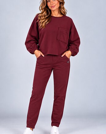 Komplet dresowy damski "FLAVIA"  zgaszone bordo, 3 for U
