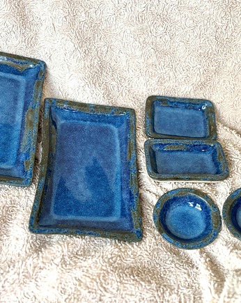 Ceramiczny zestaw 2-osobowy do sushi "Głębia" - 3-elementowy, MKEN