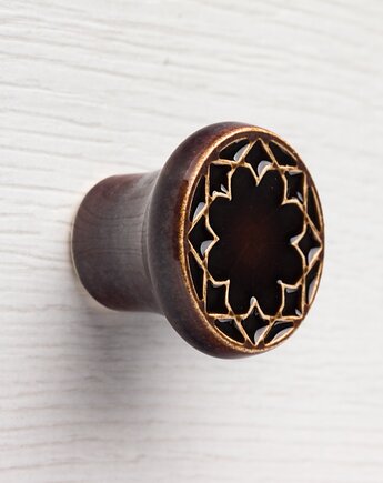 Gałka do mebli, ciemno-brązowa, wz.3, pracowniazona