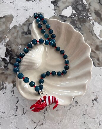 Duża krewetka i niebieskie kamienie, Juicy Beads