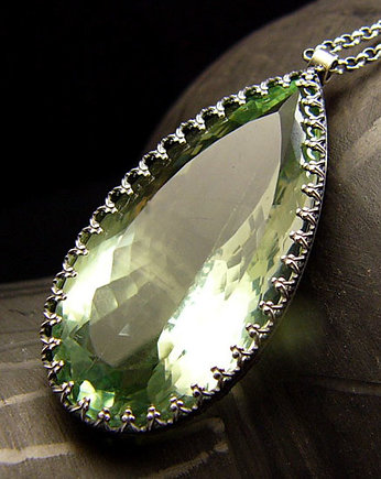 Naszyjnik Soft Mint - Zielony Ametyst Prasiolit Srebro vol.1