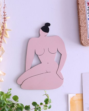 Dekor kobieta 4 pudrowy róż, na_ha_ku