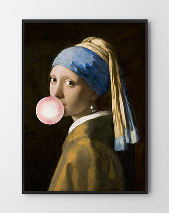 Plakat Portret z gumą balonową (z balonem), HOG STUDIO