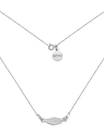 Srebrny naszyjnik z liściem, SOTHO