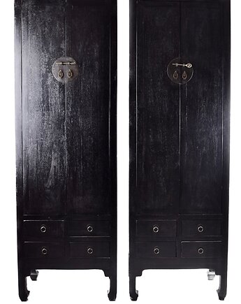 Sztuka Chin para smukłych czarnych szafek opium XX w 185x60x38cm, Strzecha