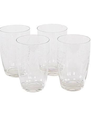 Komplet czterech szklanek, duński design, lata 70, produkcja: Dania, Przetwory design