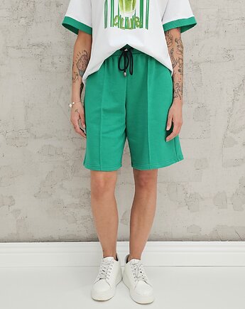 Amrita komfortowe spodenki z ozdobnym szwem - Spring Green, Ablush