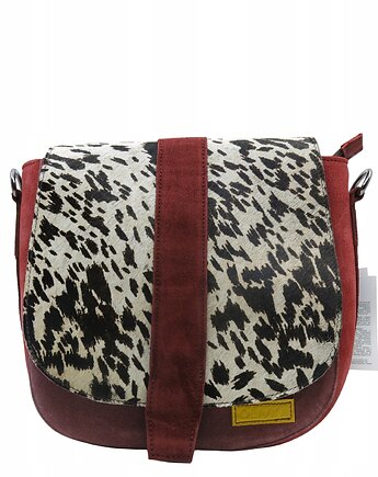 Torebka damska klasyczna zamszowa ze skrawków regulowany pasek eko OLIVKA, Olivka Warsaw