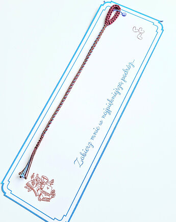 Zakładka pleciona do książki. Wyjątkowa, kolorowa ozdoba., ACTP
