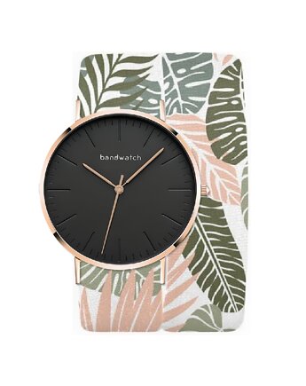 Zegarek damski wiązany - Paradise island - Tarcza Różowe złoto, Bandwatch