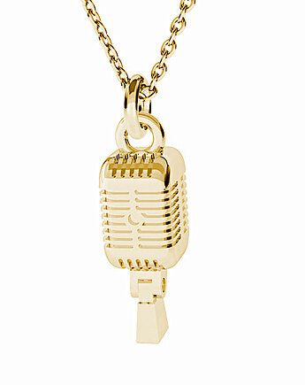MIKROFON- naszyjnik srebro, złoto, różowe złoto, ISSI Jewelry