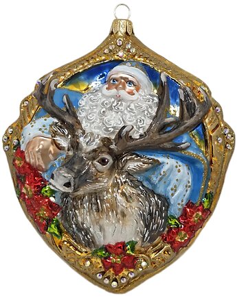 Kolekcjonerska ozdoba świąteczna ręcznie malowana kolorowy medalion, STARGLASS