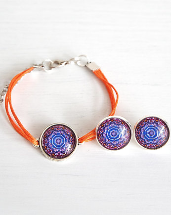 Komplet - Mandala - sznureczki, kolczyki, yenoo