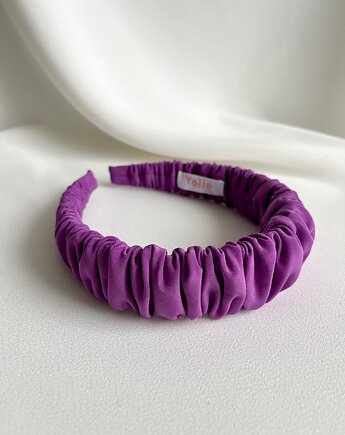 Fioletowa marszczona opaska do włosów Avera, Volie Line